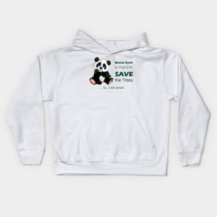 Cute Panda preferred to eat grass! Kids Hoodie